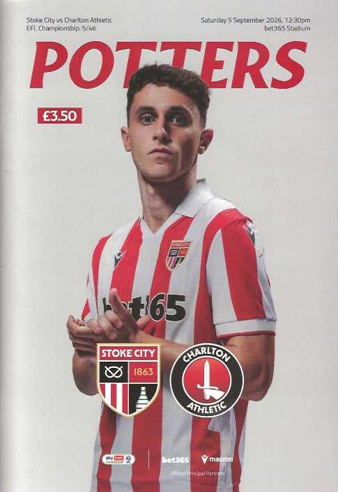 Stoke City 2026/2027 Official Home Matchday Programmes