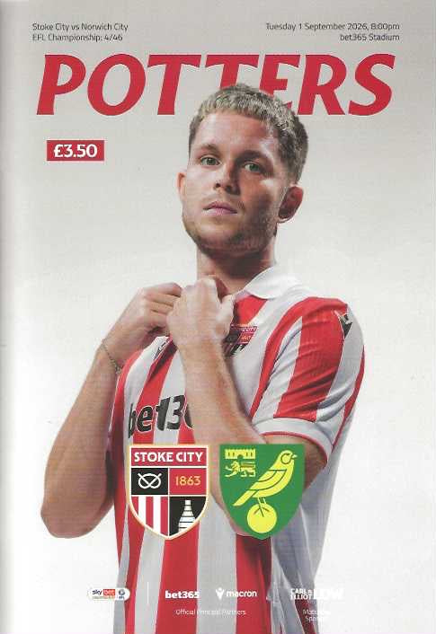 Stoke City 2026/2027 Official Home Matchday Programmes