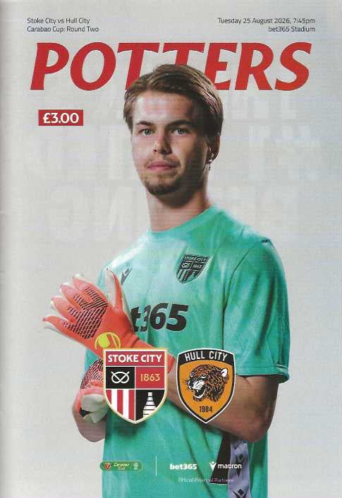 Stoke City 2026/2027 Official Home Matchday Programmes