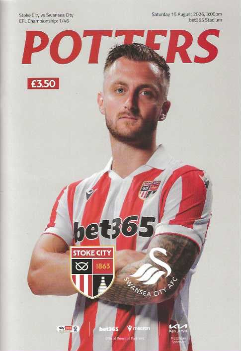 Stoke City 2026/2027 Official Home Matchday Programmes