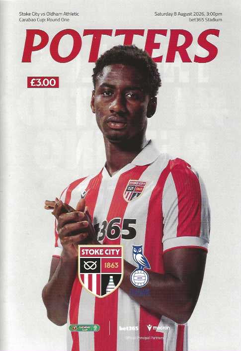 Stoke City 2026/2027 Official Home Matchday Programmes