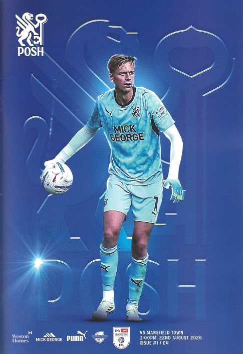 Peterborough United 2026/2027 Official Home Matchday Programmes