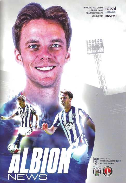West Bromwich Albion 2026/2027 Official Home Matchday Programmes