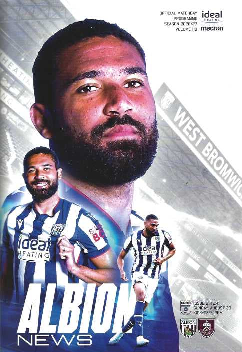 West Bromwich Albion 2026/2027 Official Home Matchday Programmes