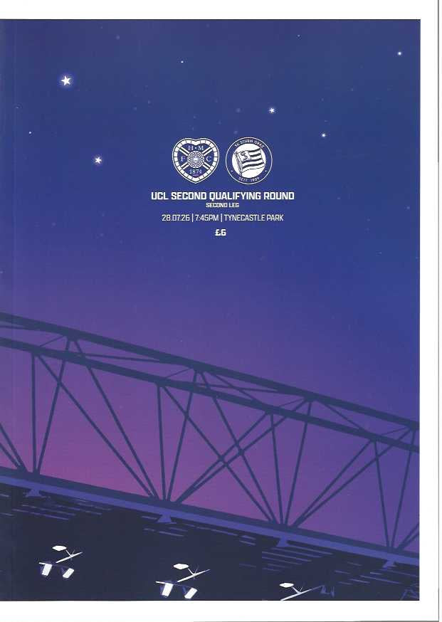 Heart of Midlothian 2026/2027 Official Home Matchday Programmes