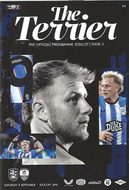 Huddersfield Town 2026/2027 Official Home Matchday Programmes