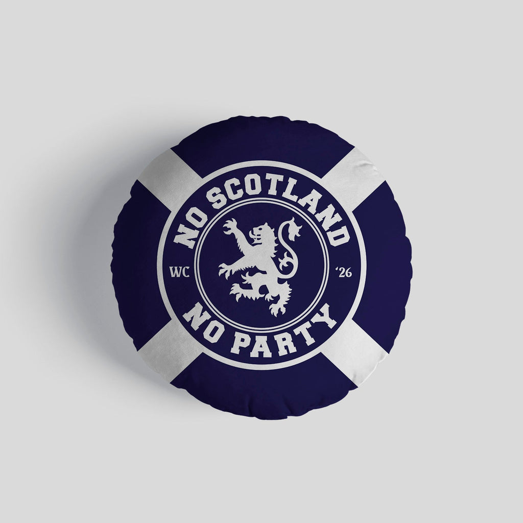 No Scotland No Party - Saltire - 14" Round Throw Cushion