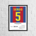 Sergio Busquets Legend Stats Print