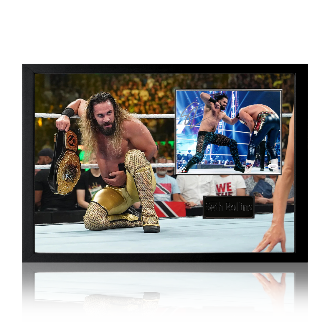 Seth Rollins Signed Image Iconic Frame (JSA)