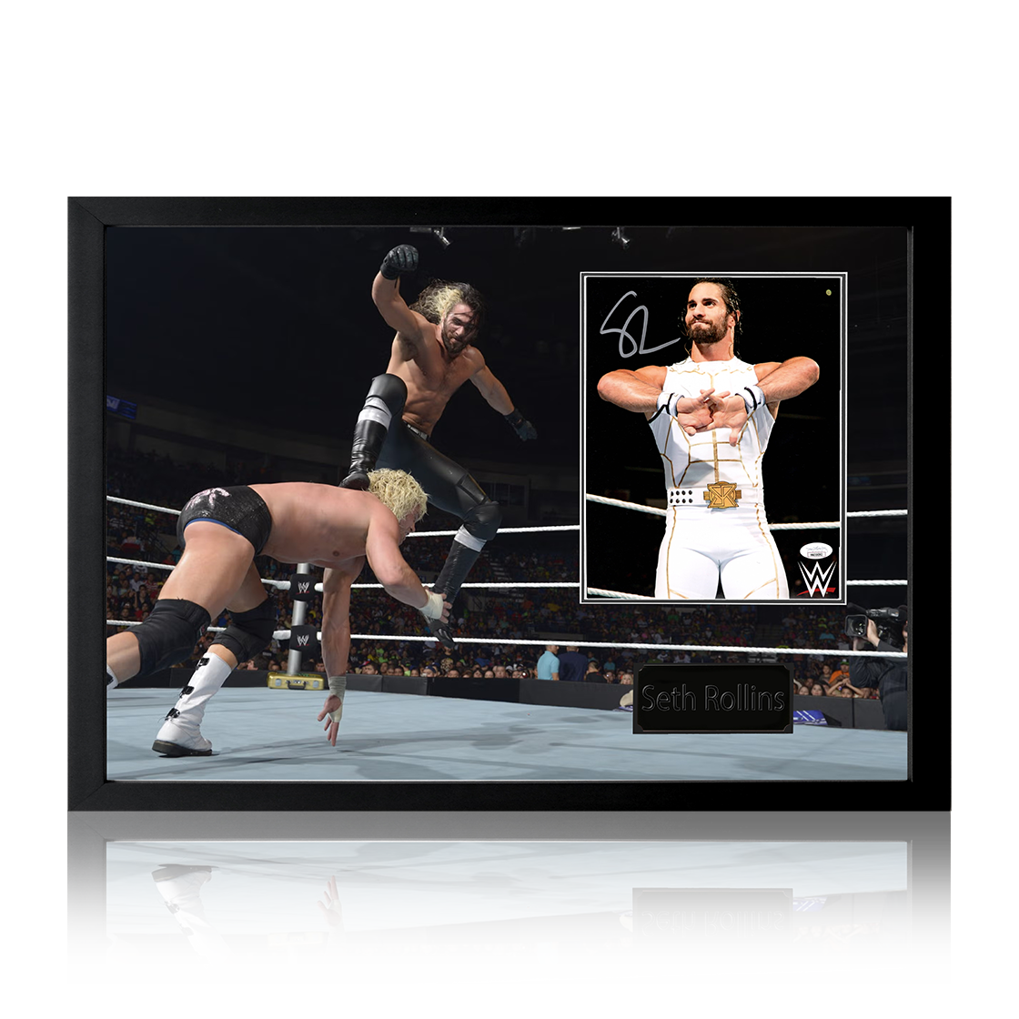 Seth Rollins Signed Image Iconic Frame (JSA)