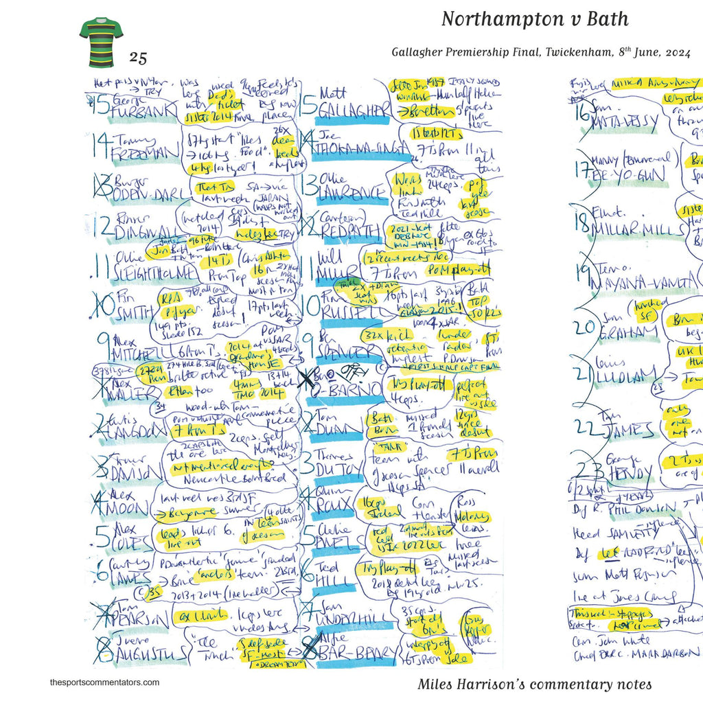 RUGBY UNION Northampton v Bath, Gallagher Premiership Final, Twickenham, London. June 8, 2024. Miles Harrison.