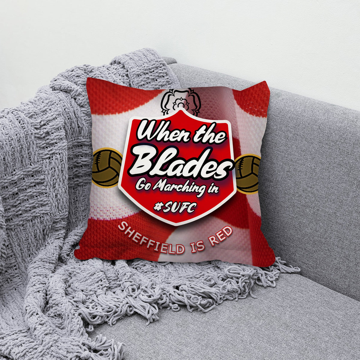 Sheffield  Marching in - Football Legends - Cushion 10"