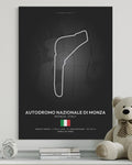 Monza Circuit Poster - Formula 1 Inspired Print