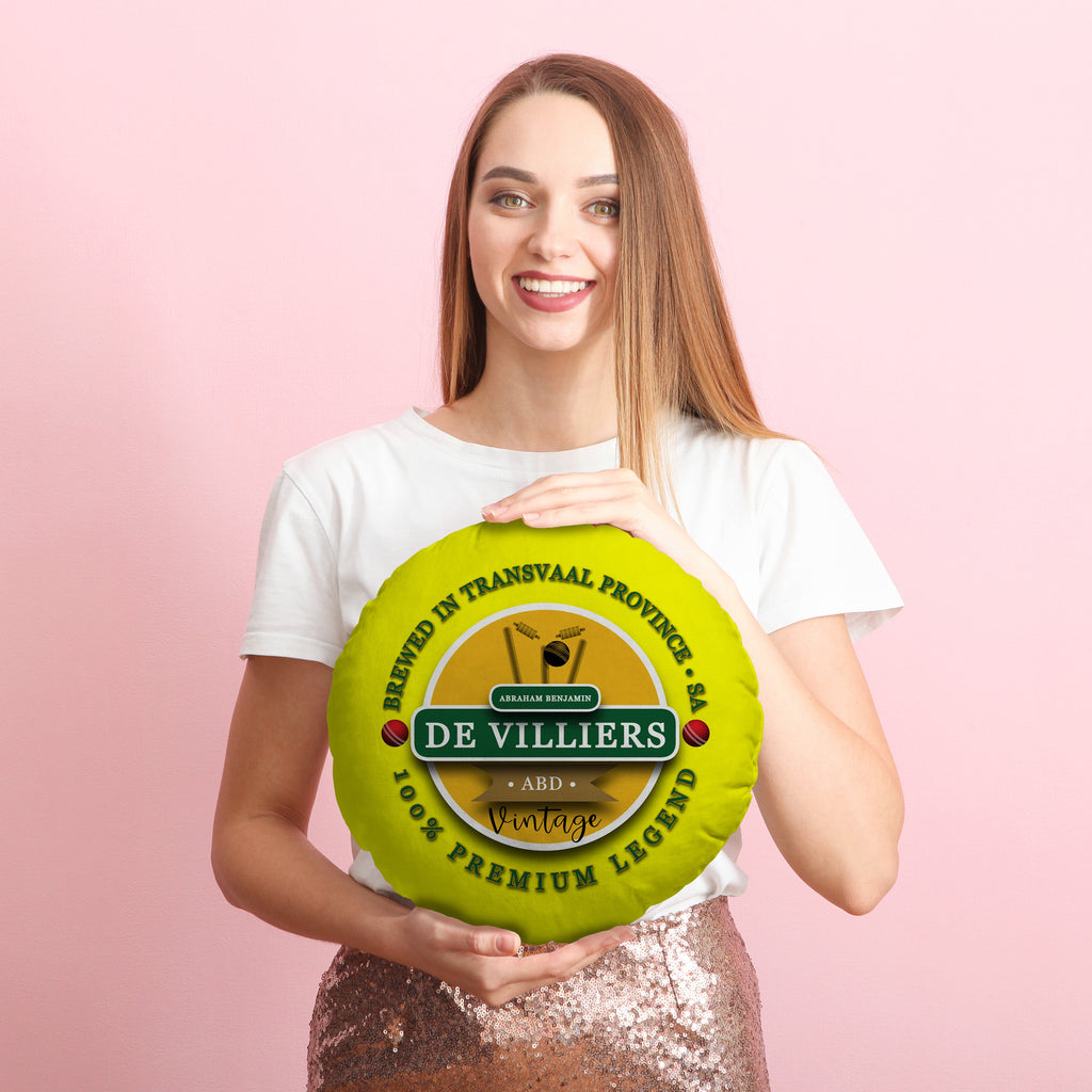 South Africa De Villiers  - Legend Collection - Circle Cushion 14"