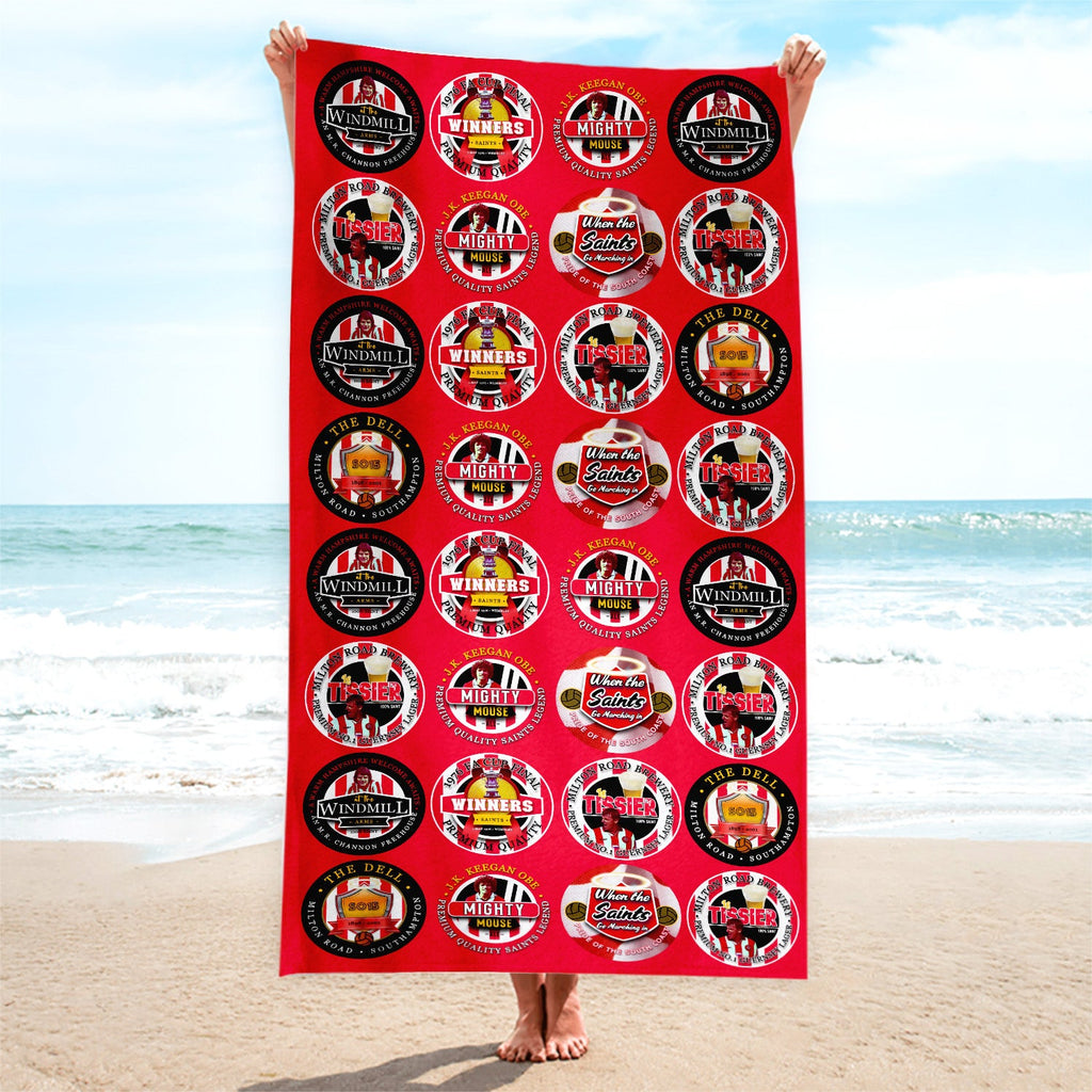Southampton - Football Legends - Microfibre Beach Towel - 150cm x 75cm