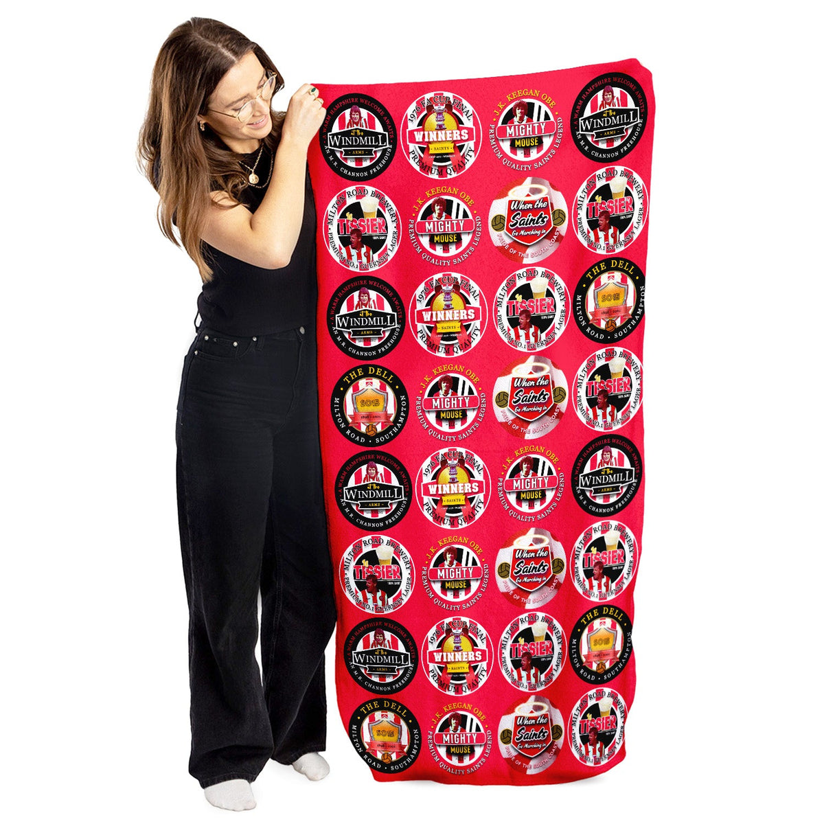 Southampton - Football Legends - Microfibre Beach Towel - 150cm x 75cm