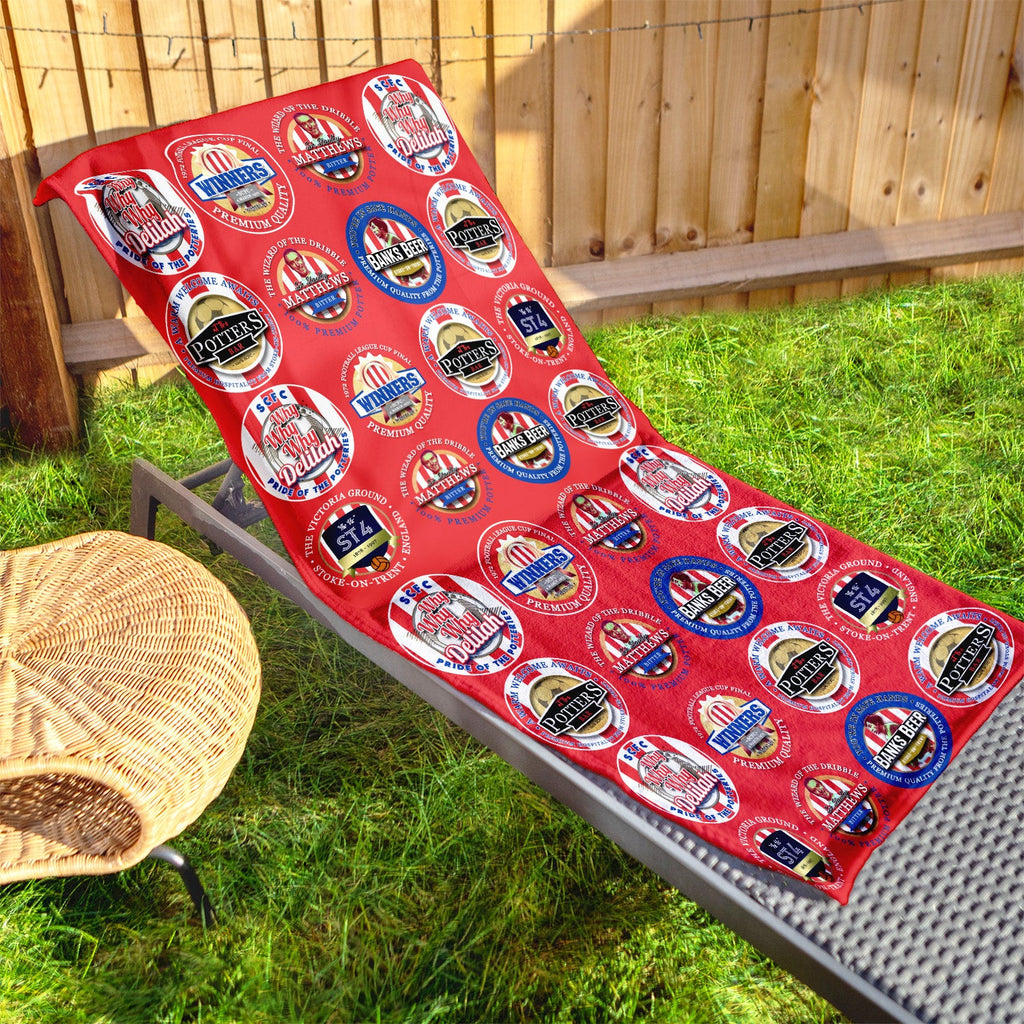 Stoke - Football Legends - Microfibre Beach Towel - 150cm x 75cm
