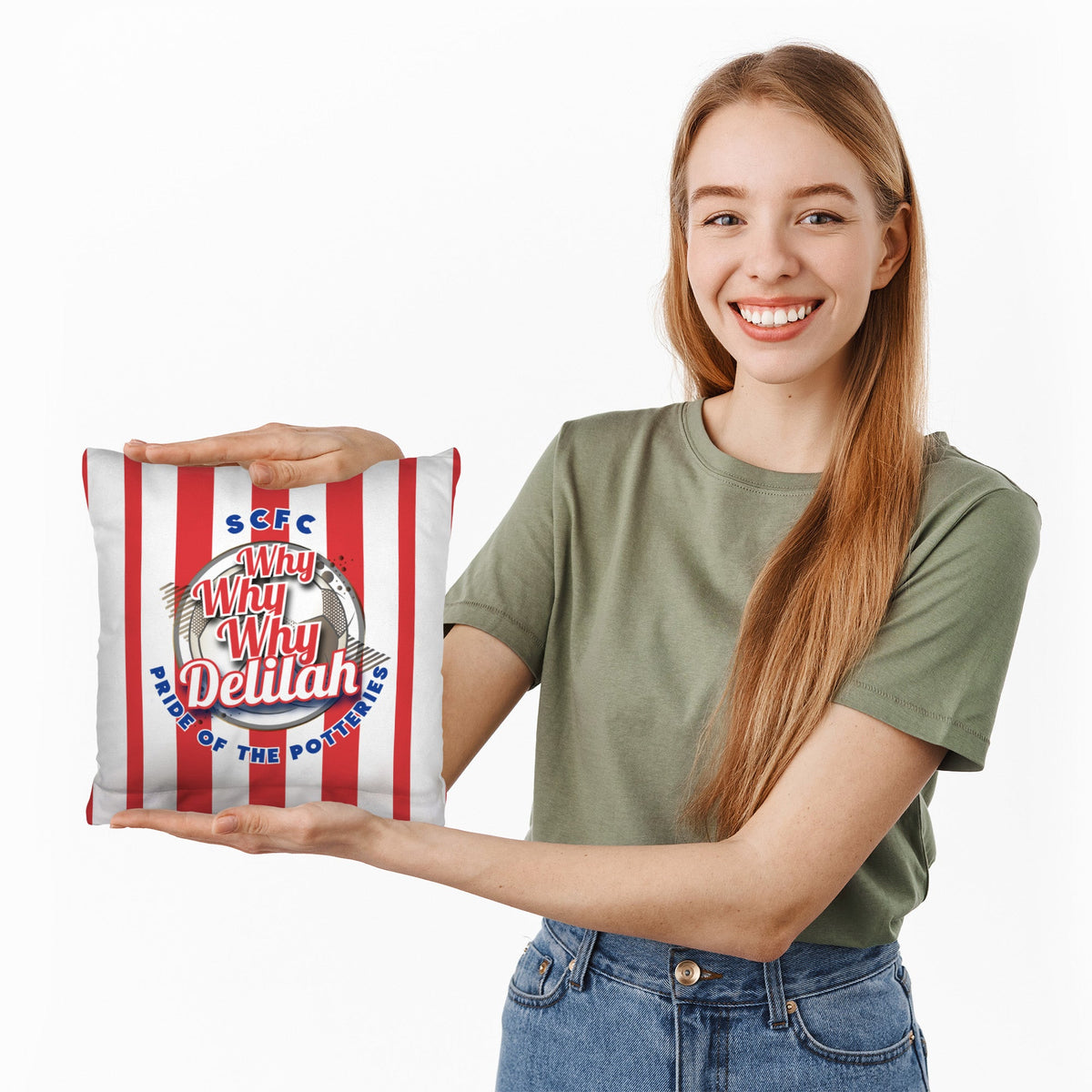 Stoke Delilah_- Football Legends - Cushion 10"