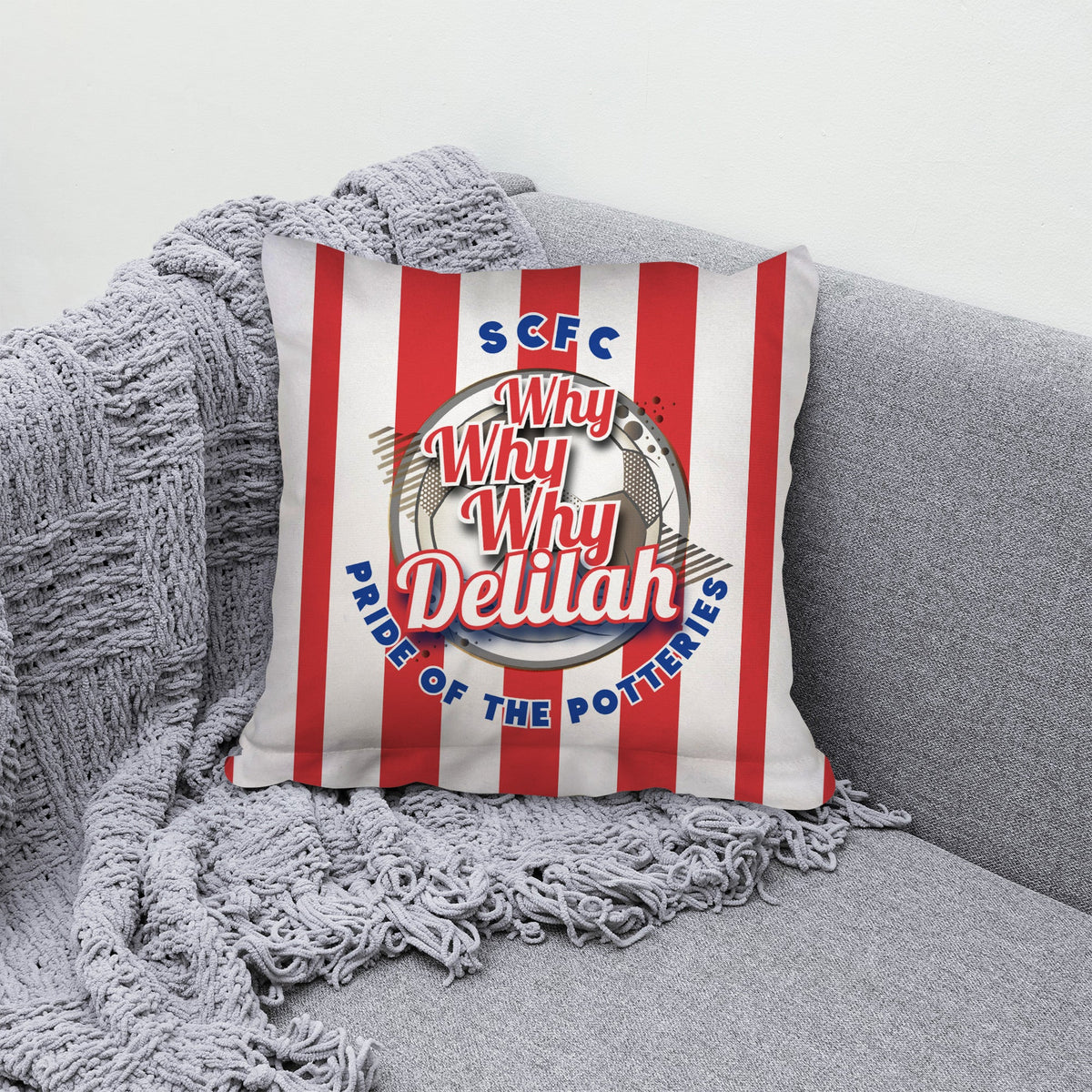 Stoke Delilah_- Football Legends - Cushion 10"