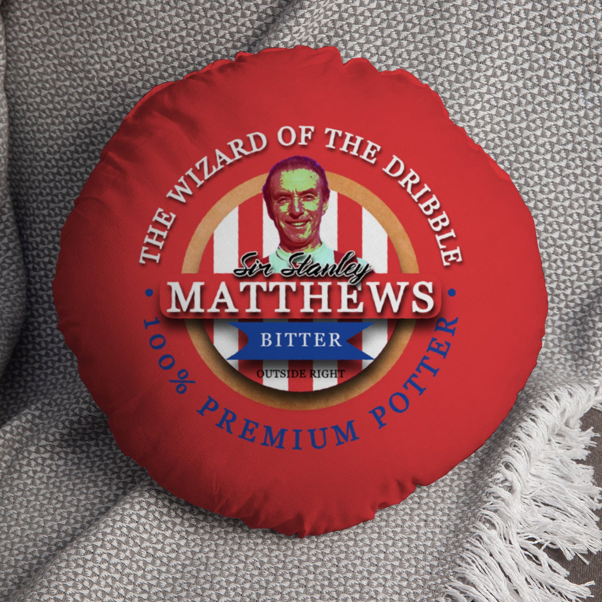 Stoke Matthews - Football Legends - Circle Cushion 14"