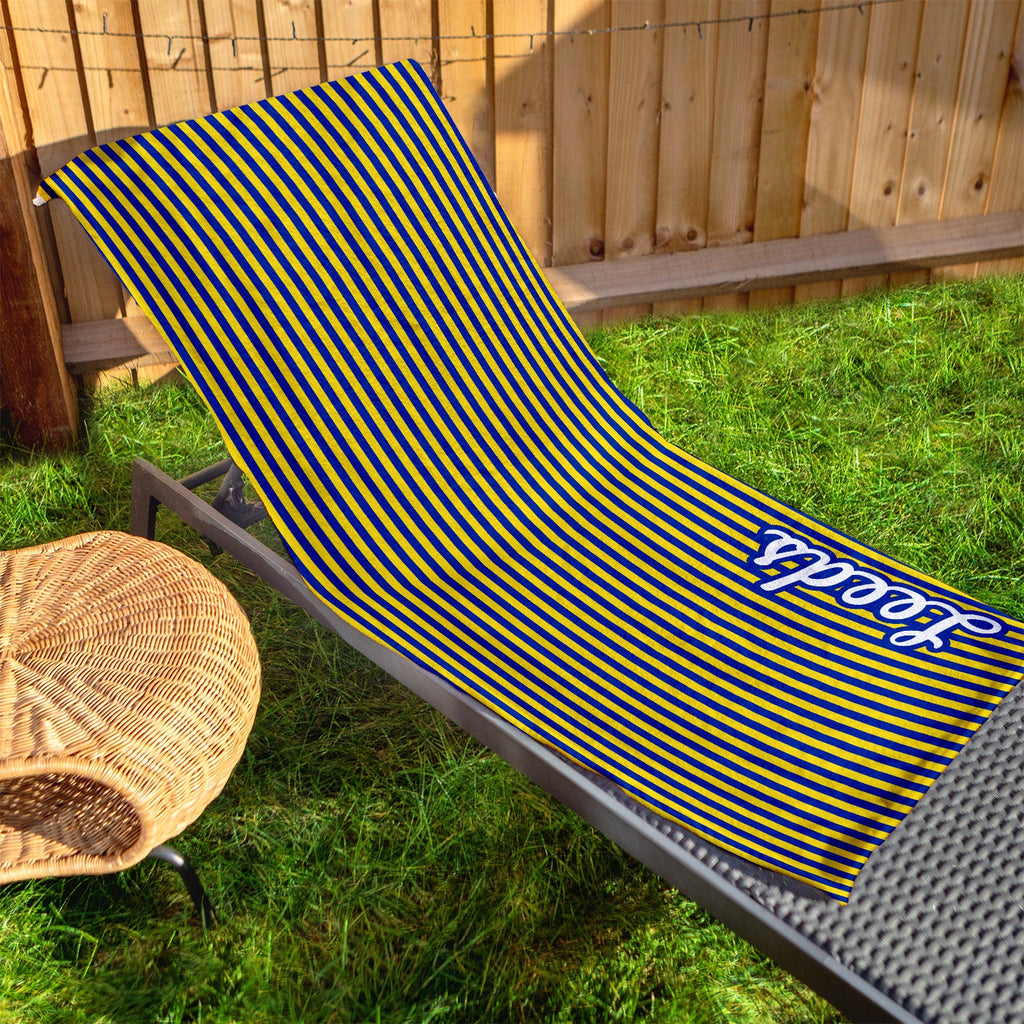 Leeds - Stripes - Microfibre Retro Beach Towel - 150cm x 75cm