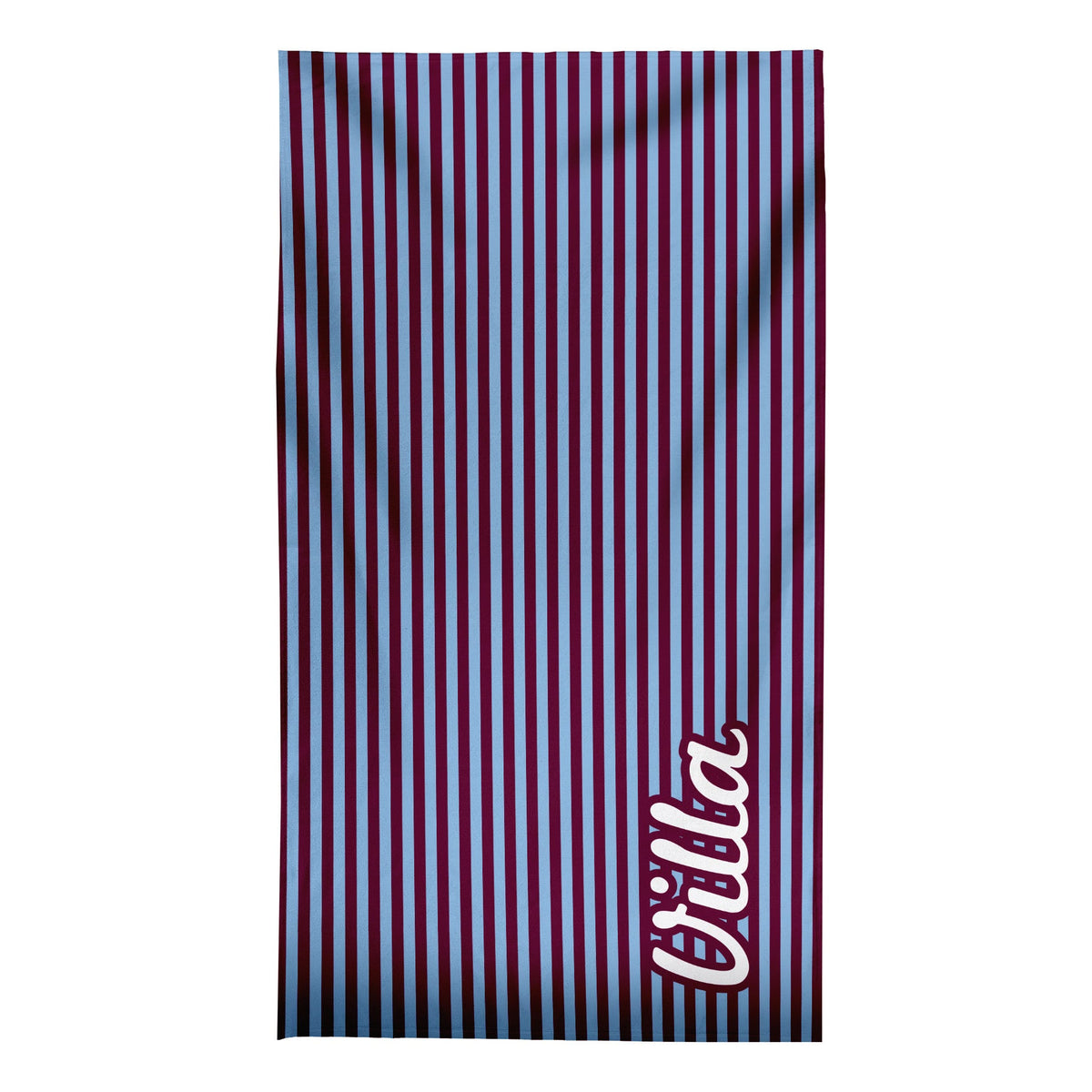 Aston Villa - Stripes - Microfibre Retro Beach Towel - 150cm x 75cm