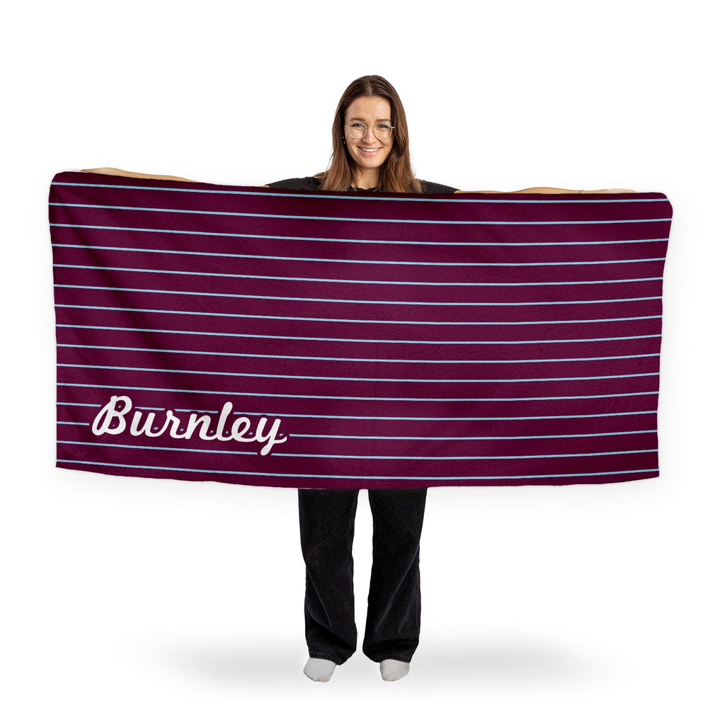 Burnley - Stripes - Microfibre Retro Beach Towel - 150cm x 75cm