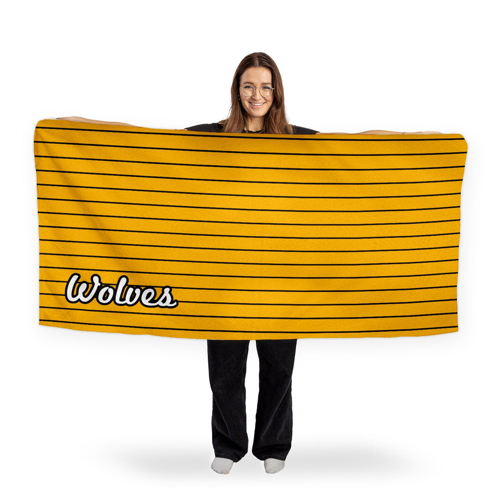 Wolverhampton - Stripes - Microfibre Retro Beach Towel - 150cm x 75cm