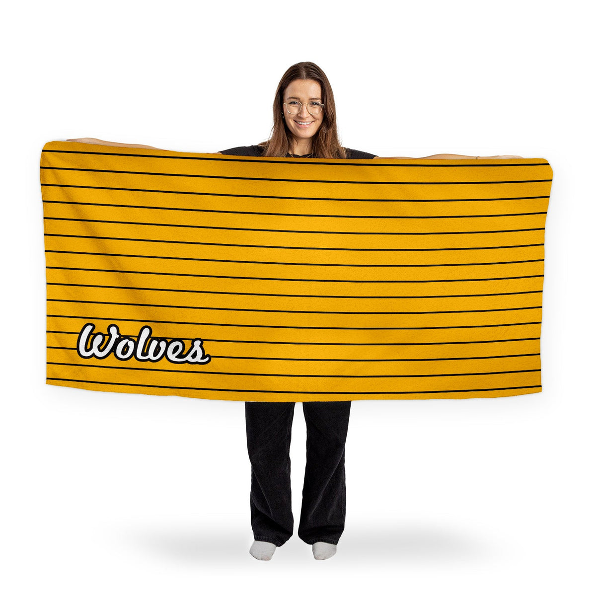 Wolverhampton - Stripes - Microfibre Retro Beach Towel - 150cm x 75cm