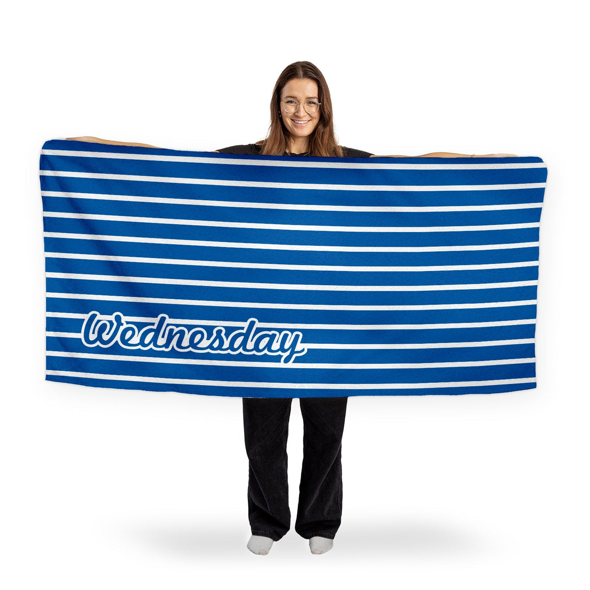 Wednesday - Stripes - Microfibre Retro Beach Towel - 150cm x 75cm