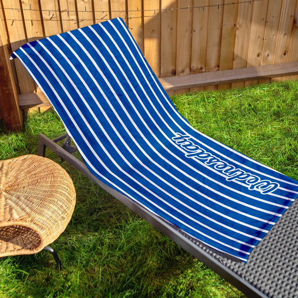 Wednesday - Stripes - Microfibre Retro Beach Towel - 150cm x 75cm