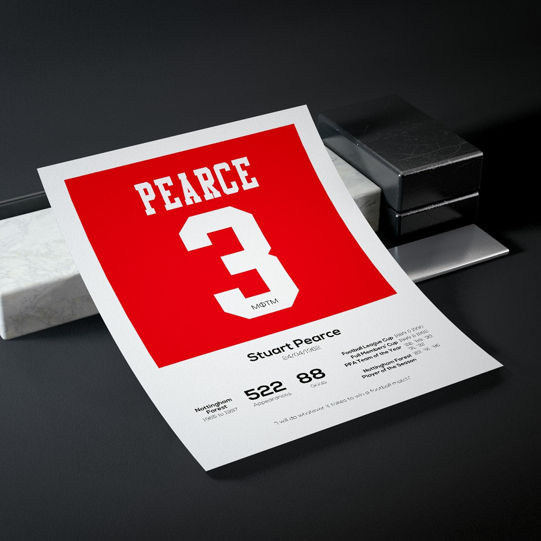 Stuart Pearce Legend Stats Print