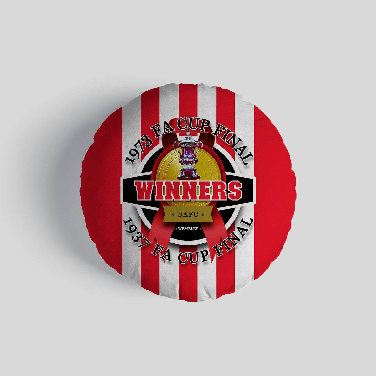 Sunderland FA Cup - Football Legends - Circle Cushion 14"