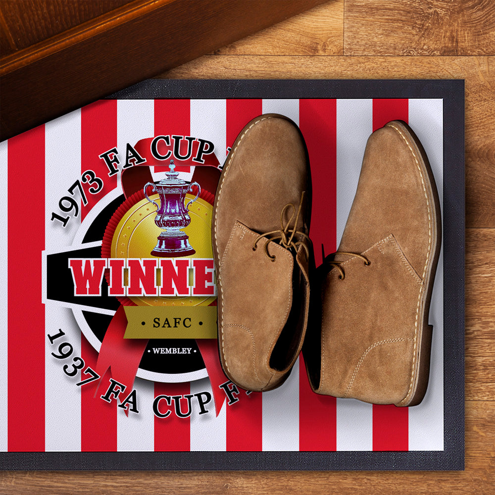 Sunderland FA Cup   - Football Legends - Door Mat -60cm X 40cm