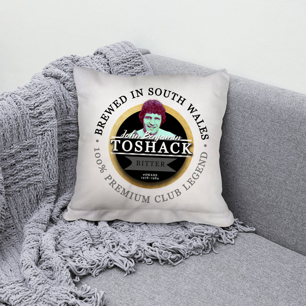 Swansea Toshack - Football Legends - Cushion 10"