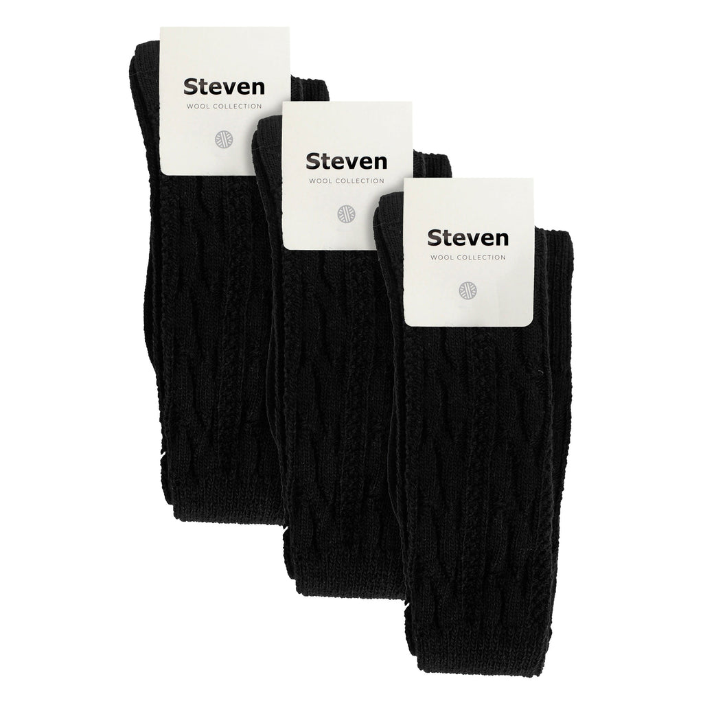 3 Pairs Ladies Extra Long Thigh High Over The Knee Wool Socks