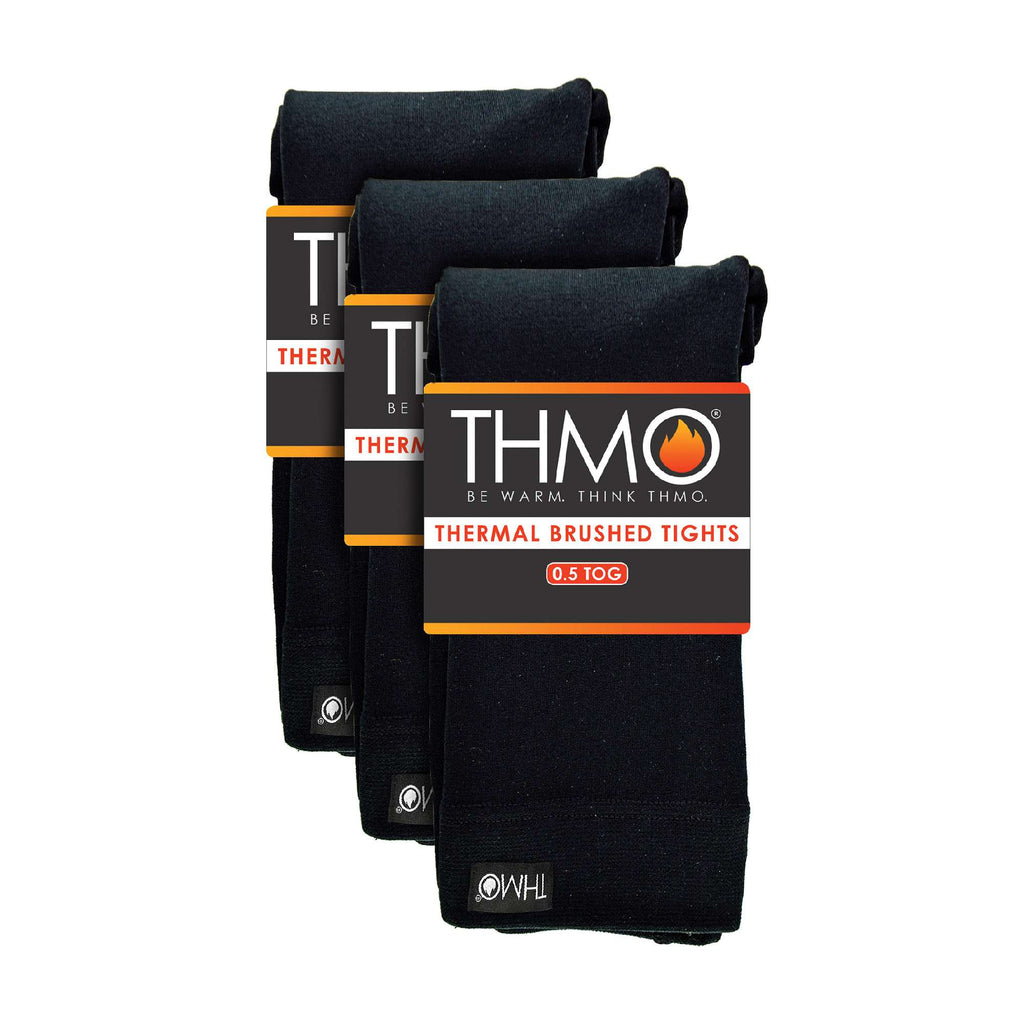3 Pack Ladies Black Fleece Lined Thermal Tights