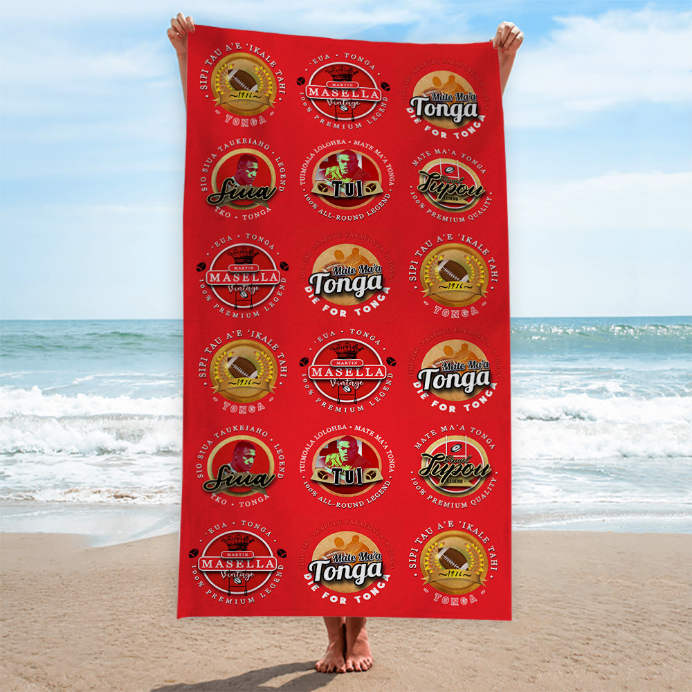 Tonga Rugby League - Legend Collection - Beach Towel