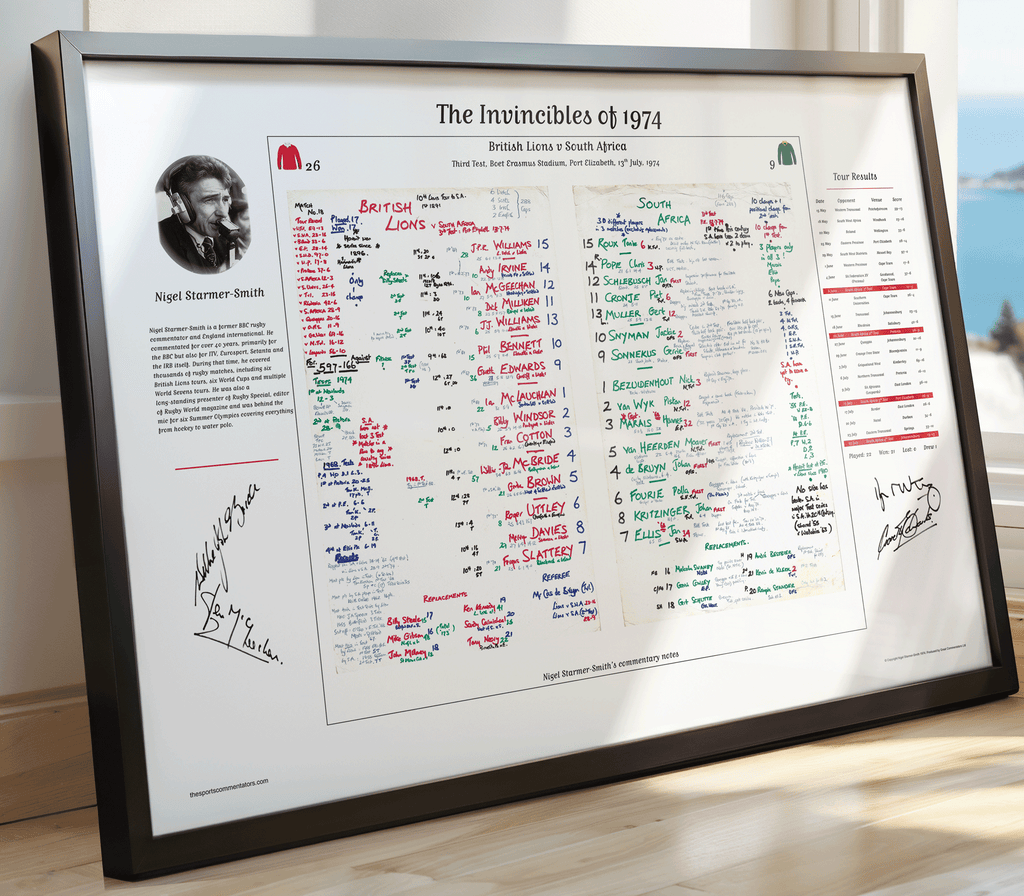 RUGBY UNION 1974 British Lions, The Invincibles. Signed Limited Edition. Nigel Starmer-Smith.