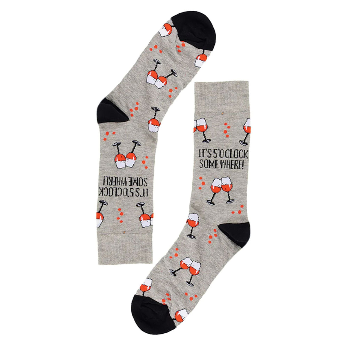 1 Pack Ladies Novelty Cotton 5 Oclock Wine Socks