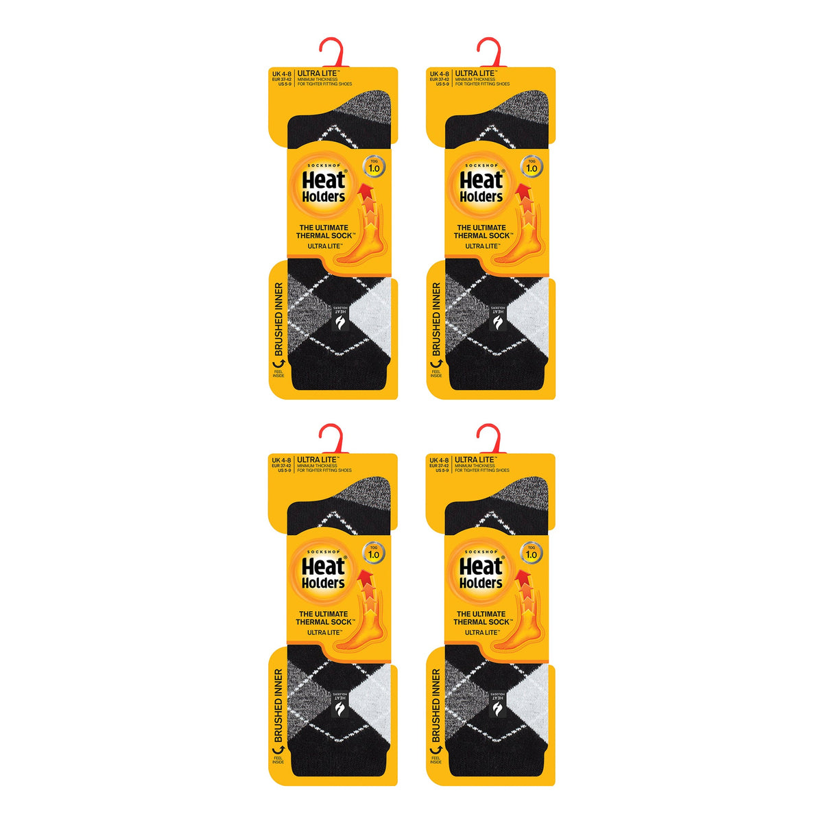 Ladies Ultra Lite Extra Thin 1.0 TOG Casual Thermal Socks (Multipack Options)