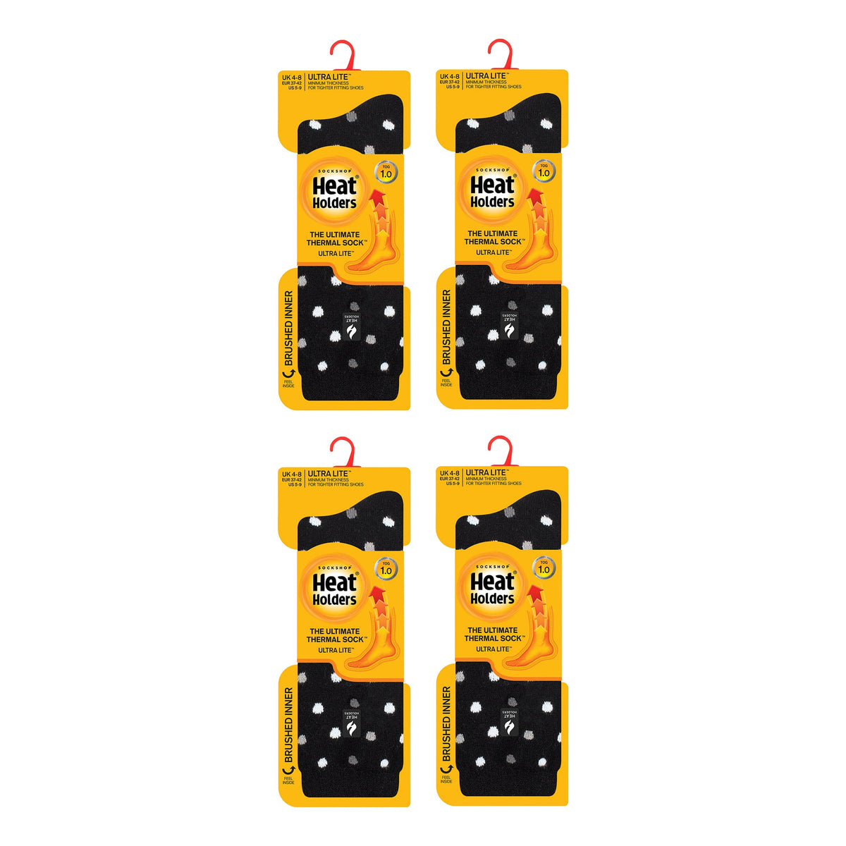 Ladies Ultra Lite Extra Thin 1.0 TOG Casual Thermal Socks (Multipack Options)