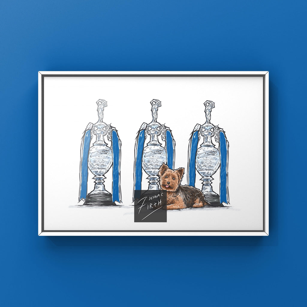 Huddersfield Inspired 3 Times Champions Yorkshire Terrier Football Print