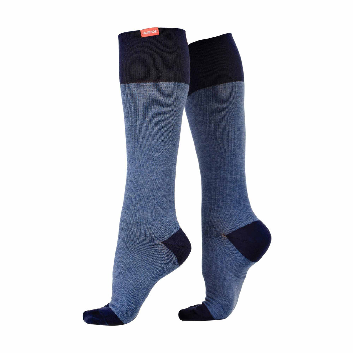 1 Pack Wide Calf Cotton Graduated Compression Socks | 30-40 mmHg