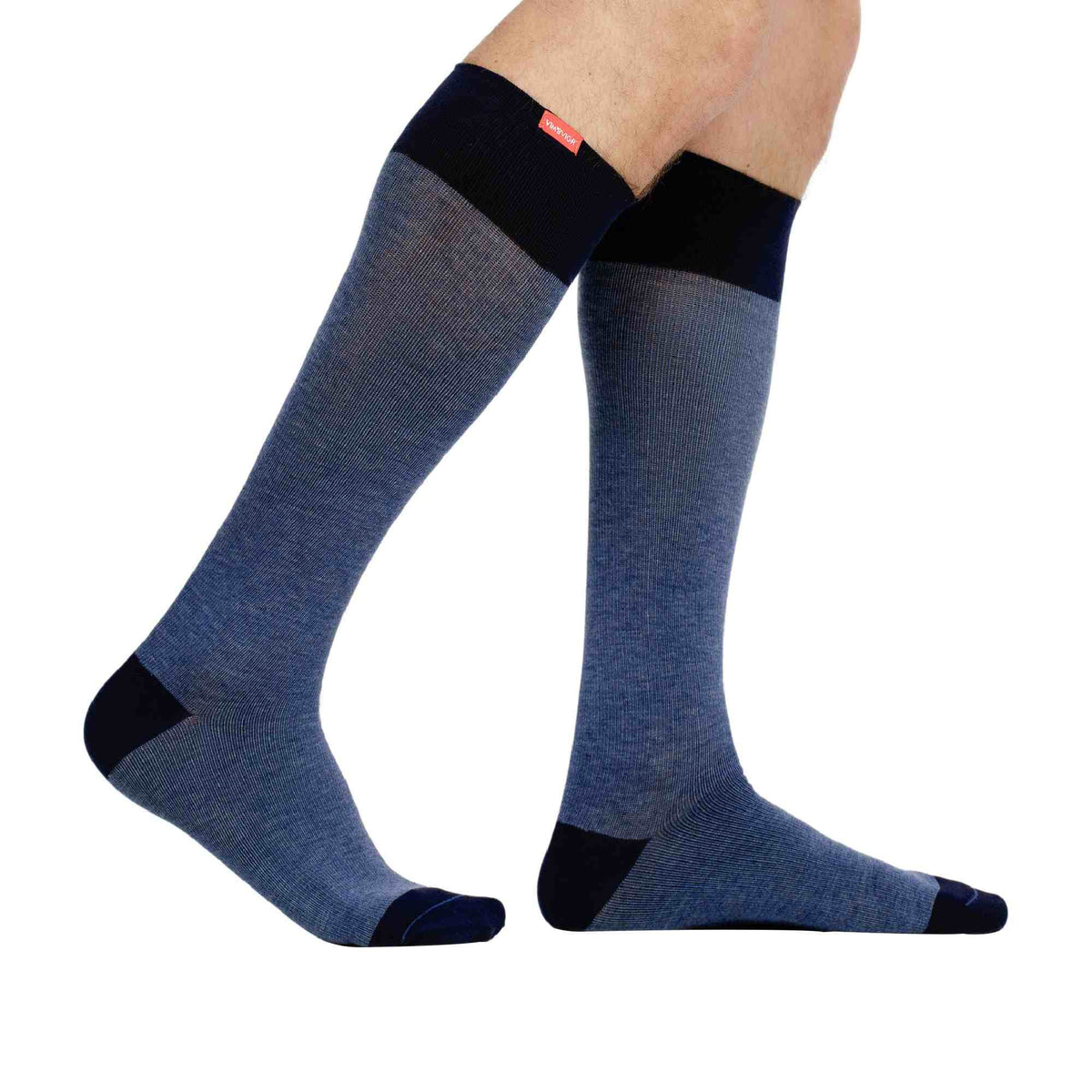 1 Pack Wide Calf Cotton Graduated Compression Socks | 30-40 mmHg