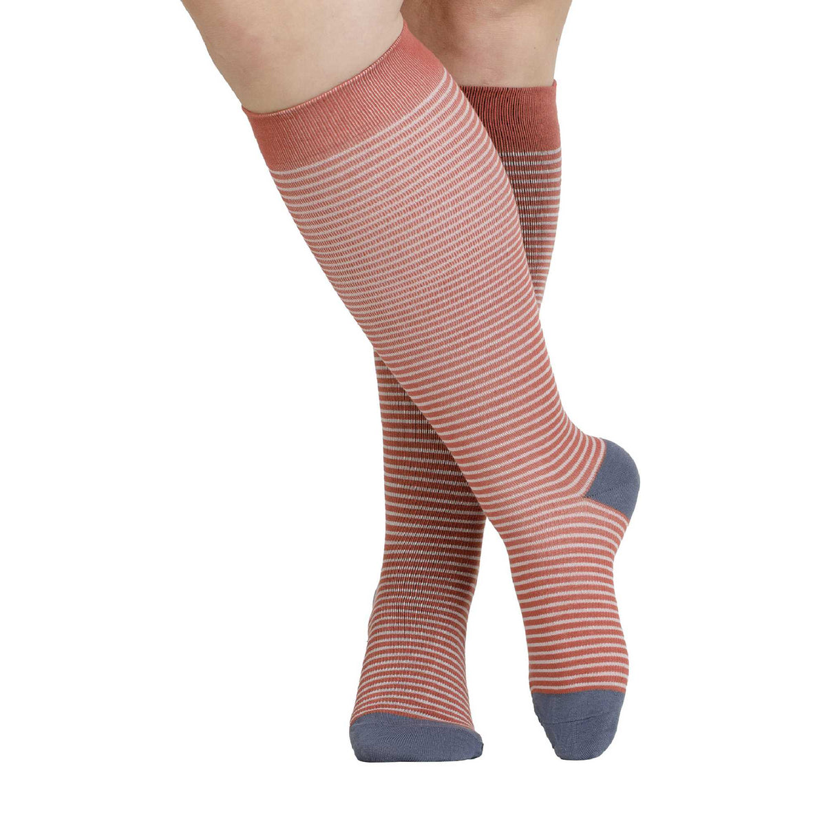 1 Pack Wide Calf Cotton Graduated Compression Socks | 30-40 mmHg