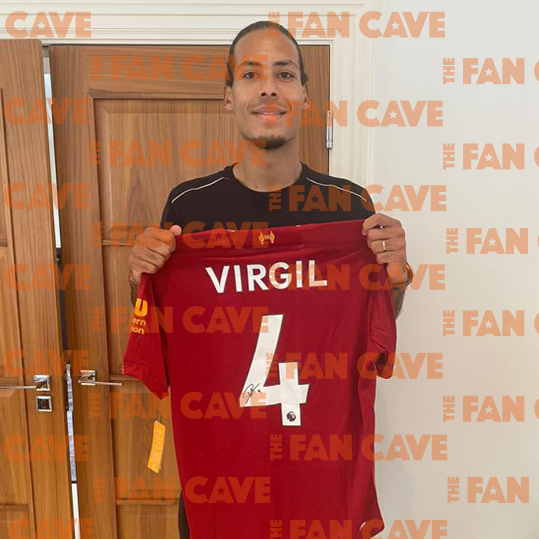 Virgil van Dijk Signed Liverpool Shirt Compact Frame
