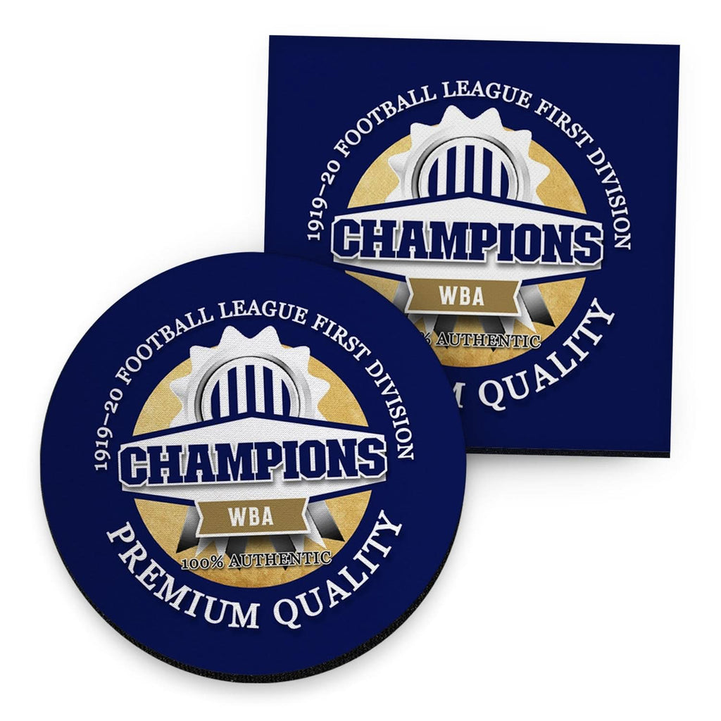 West Brom Champions - Football Coaster - Square Or Circle