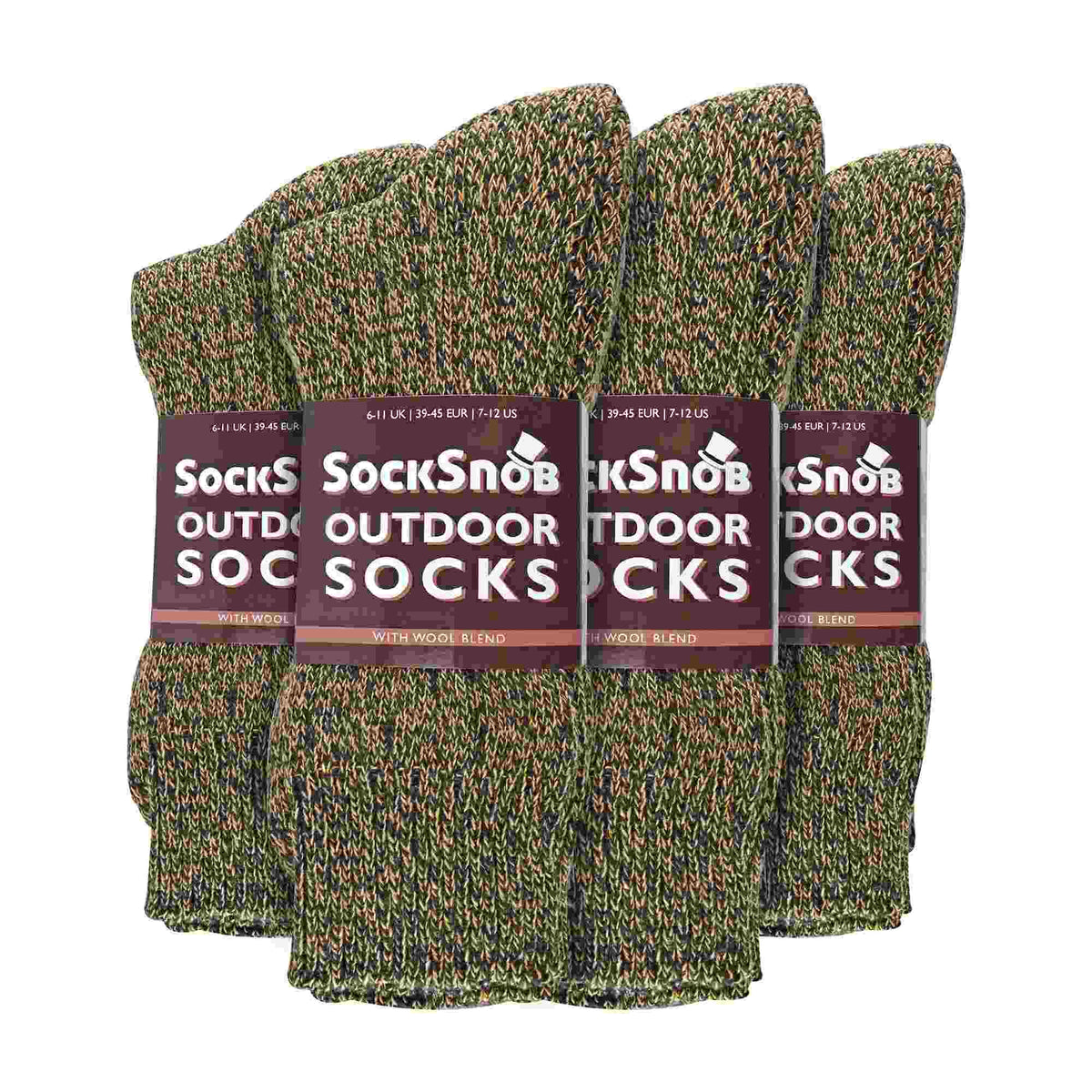 Mens Winter Warm Wool Blend Hiking Socks for Boots (Multipack Options)