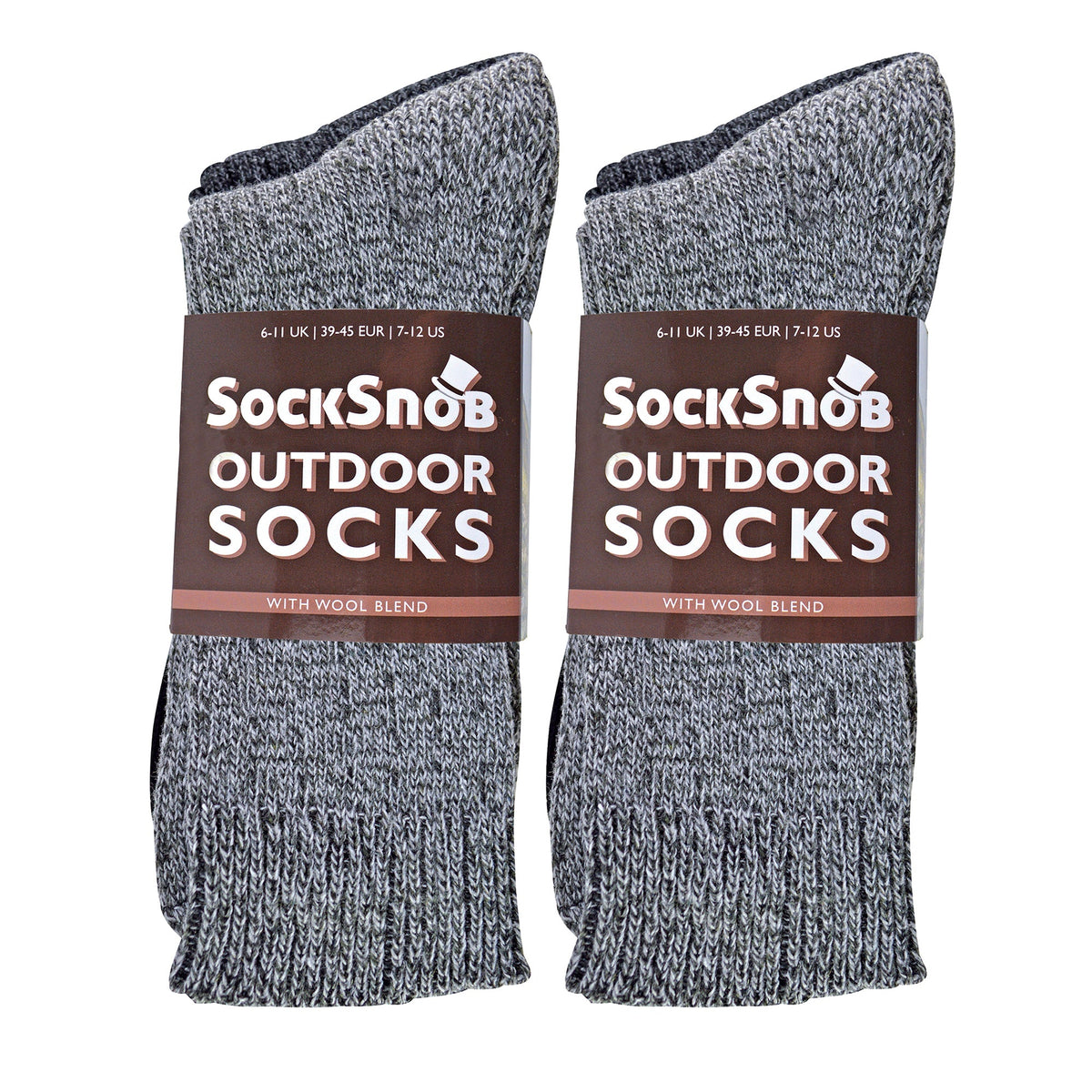Mens Winter Warm Wool Blend Hiking Socks for Boots (Multipack Options)